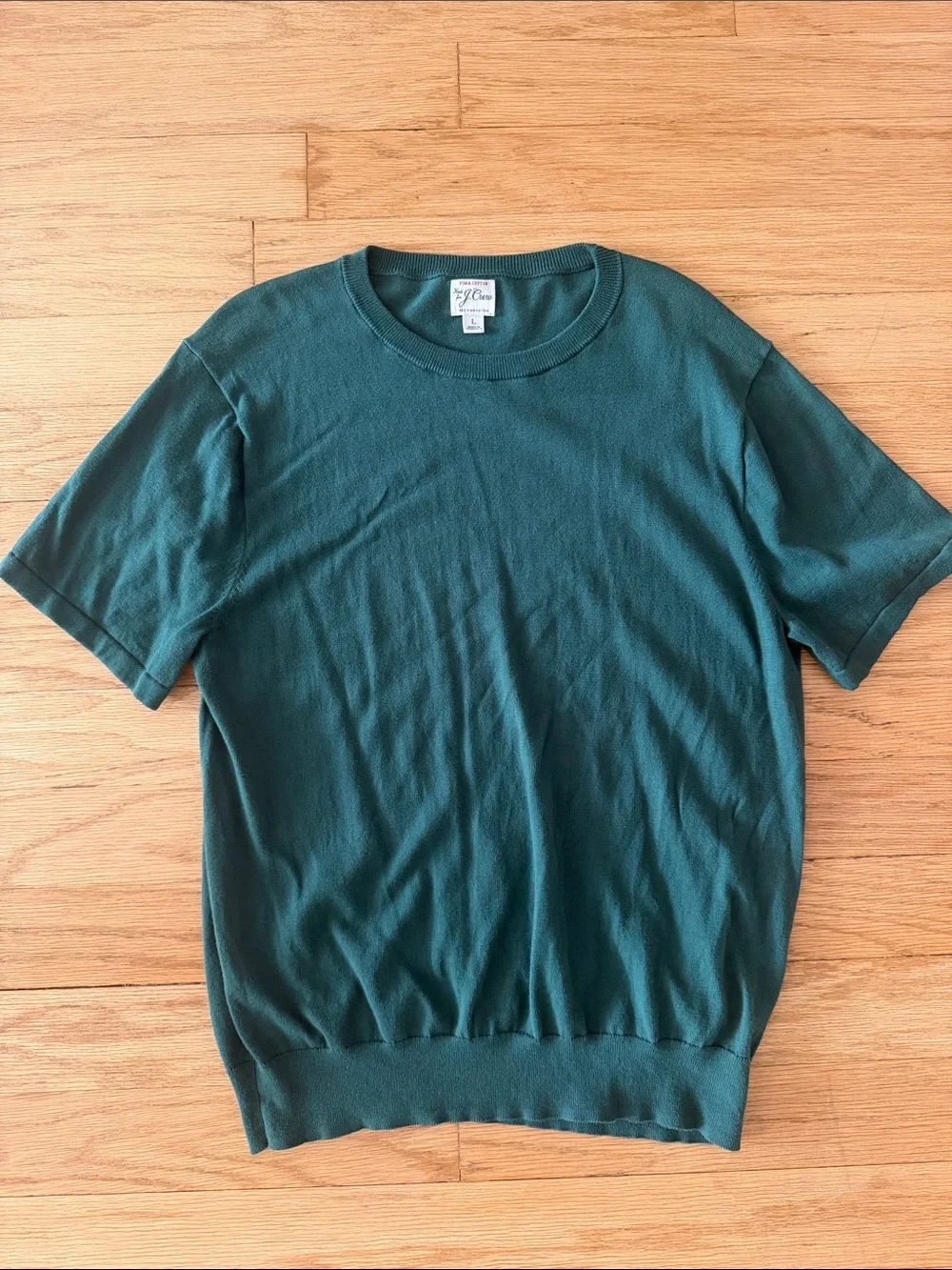 J. Crew Forest Green Short Sleeve Knit Top